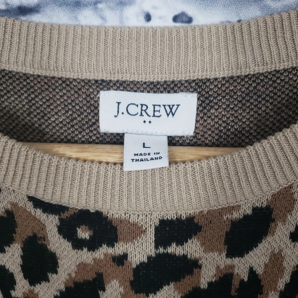 J. Crew Leopard Print Mini Dress in Tan and Black